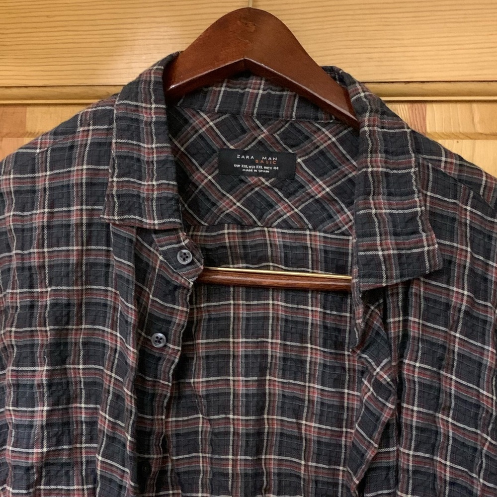 Zara Spain Basic Thin Button Down Shirt - image 2